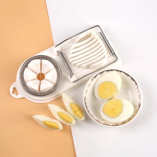 Alat Pemotong Telur 2 in 1 Mudah Praktis Egg Slicer Cutter dengan 2 in 1 Pengiris Telur Multifungsi