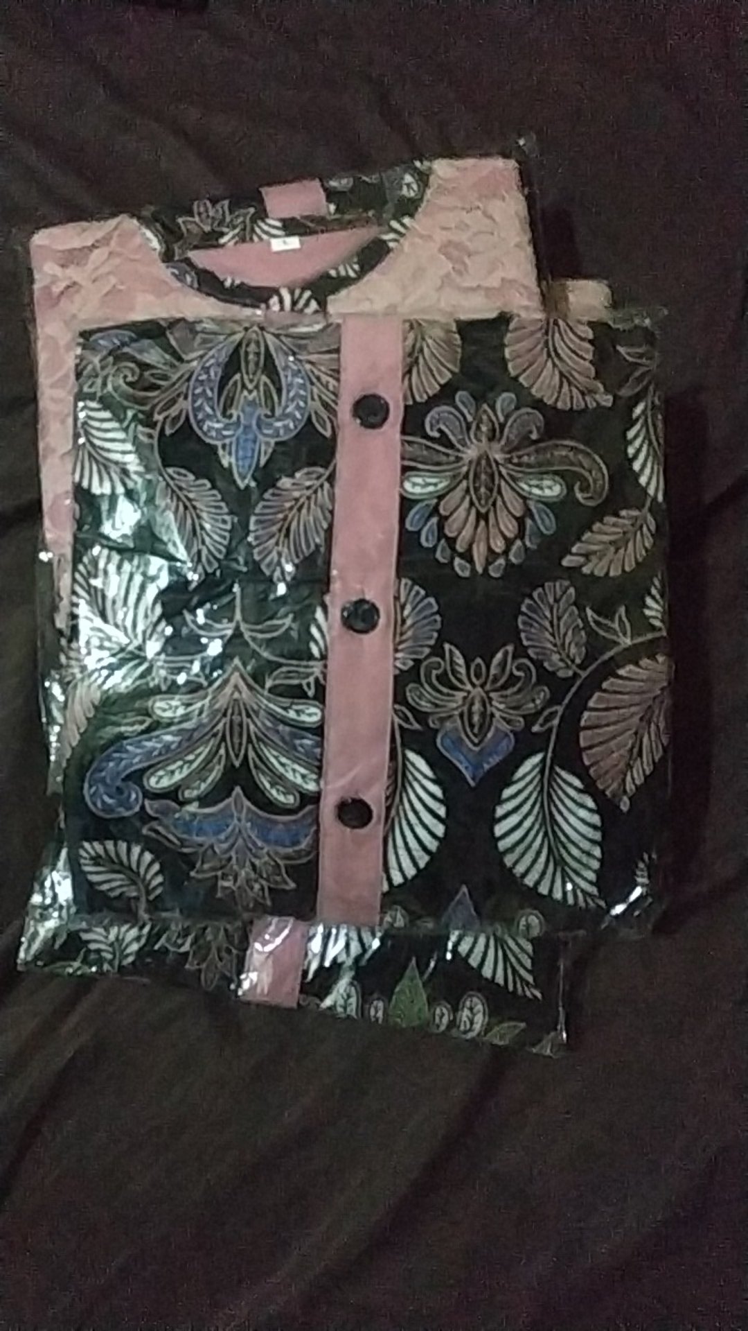 Tey-17 Batik Wanita Asj Sa Hrb026 Kenongo Kemeja Tosca Pendek