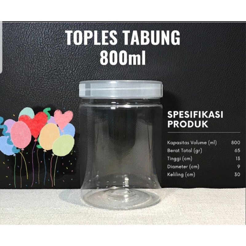 Toples kue kering 800 ml | Toples Plastik | Toples Tabung Toples Jar Cylinder