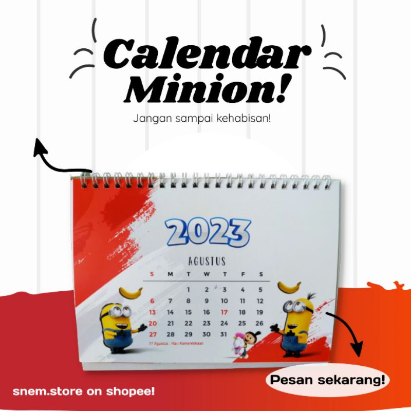 Jual Kalender Meja Minion 2023 Kalender Murah 2023 Kalender Lucu