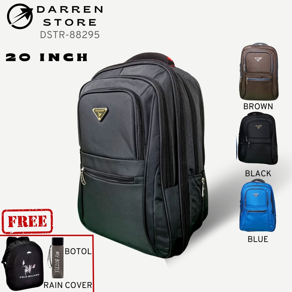 Tas Pria POLO MILANO - 88295 BACKPACK TAS RANSEL JUMBO TERBARU UKURAN 20 inch