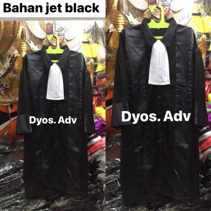 Toga Advokat Pengacara jaksa gratis pin dan stiker peradi bahan jet black