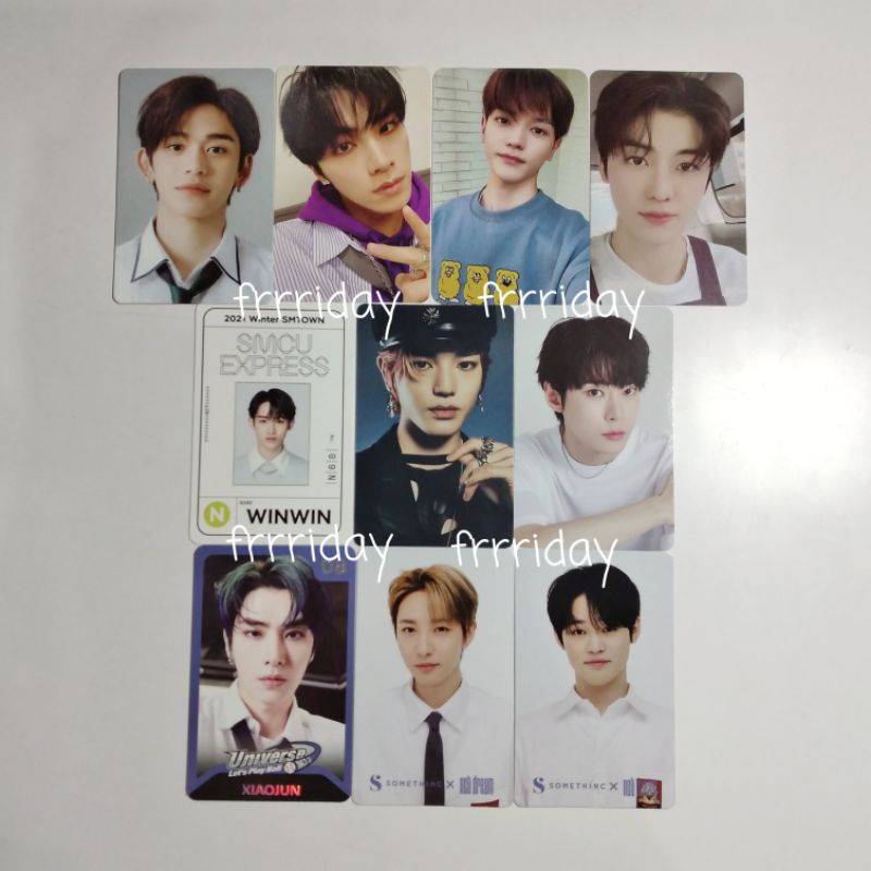 [READY STOCK] photocard nct lucas xiaojun taeyong jaemin winwin doyoung renjun chenle b2s smcu daytime slowacid cafe passcard sticker resonance sg22 trading card lpb somethinc holo