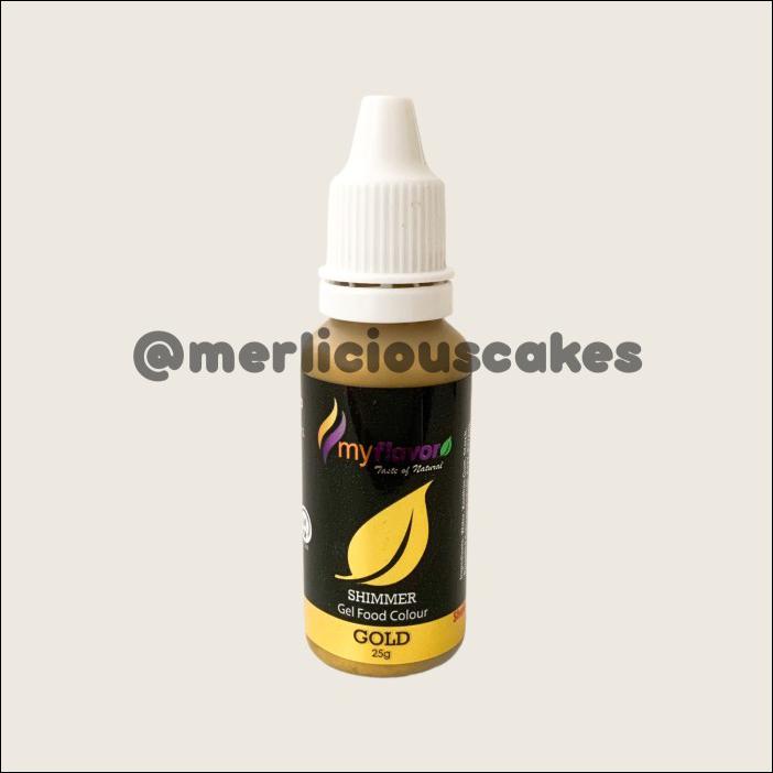 

MY FLAVOR GOLD SHIMMER FOR CAKE PAINTING PEWARNA MAKANAN HALAL