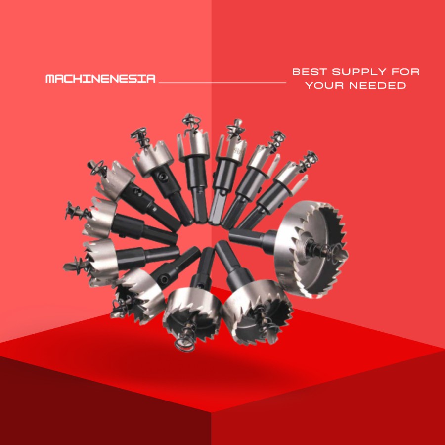 HOLESAW BESI PLAT STAINLESS STEEL METAL BAJA 1SET 12PCS / MATA BOR