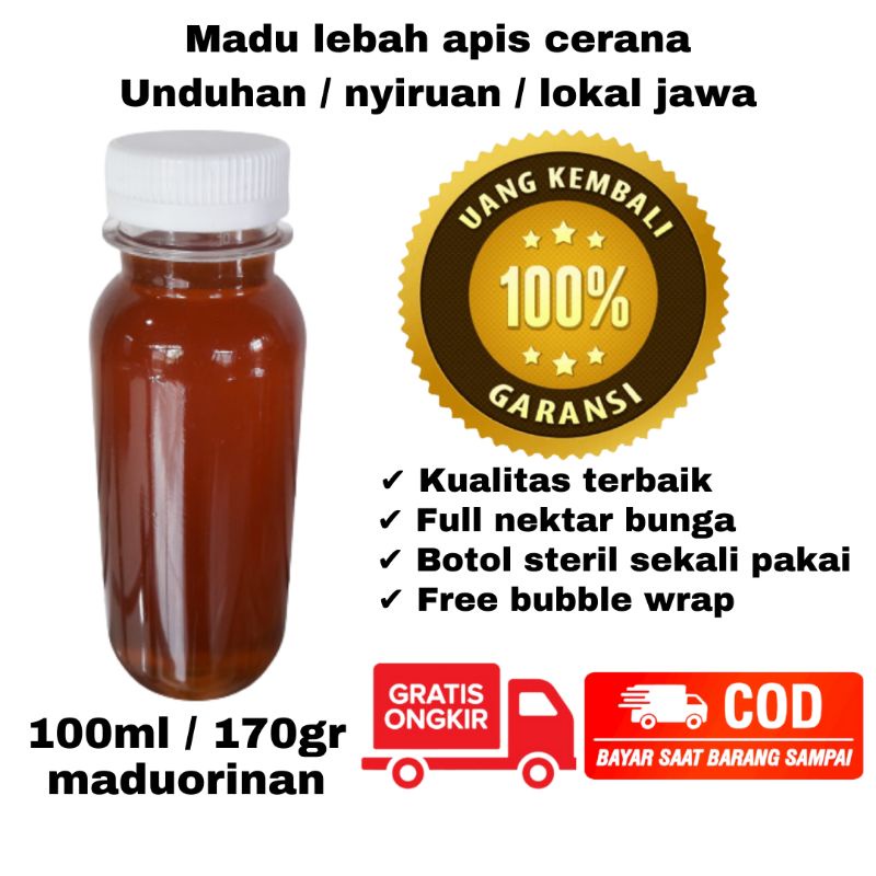 

Madu asli murni lebah cerana liar hutan lokal jawa 100ml