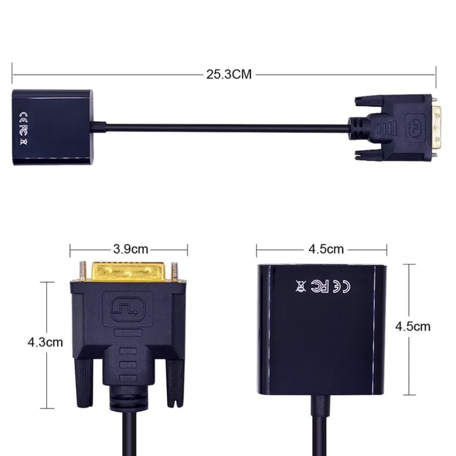 Kabel Connector Converter DVI 24+1 to VGA