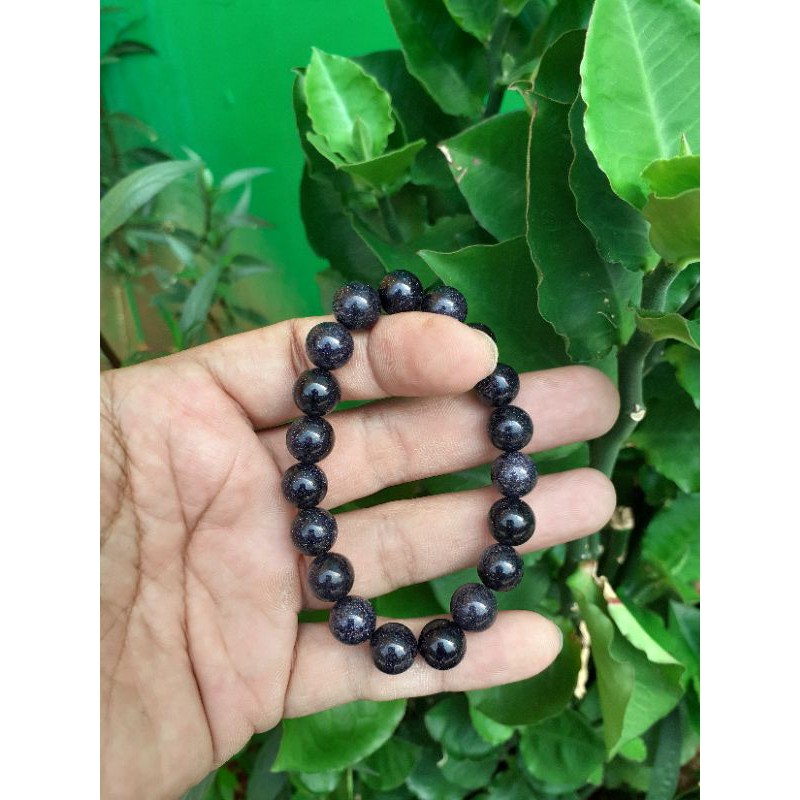 gelang batu pasir emas hitam natural