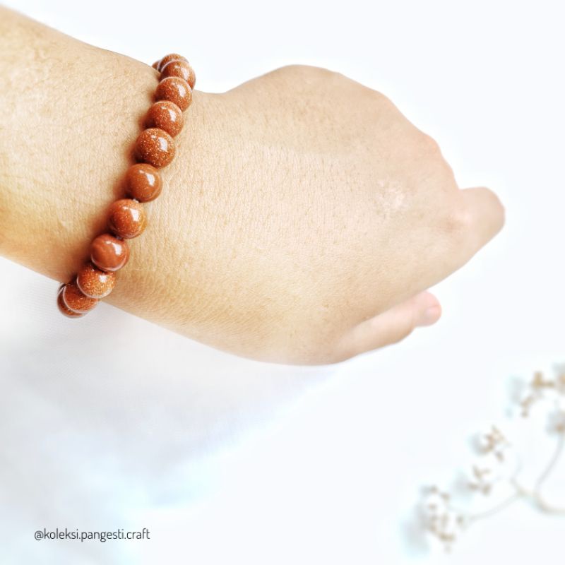 Gelang batu pasir emas /gelang batu/ Gelangbatu agate/ gelang murah / gelang