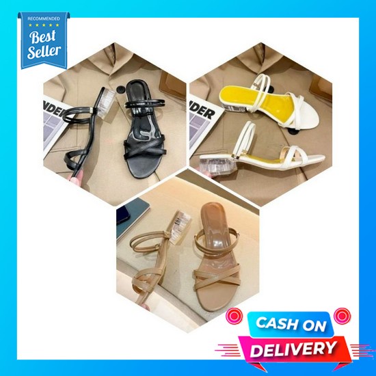 Emye Link Request Sb05 Heels 3Cm Sandal Brukat Wanita Glitter Original Murah Mewah Hils Wanita Kekin