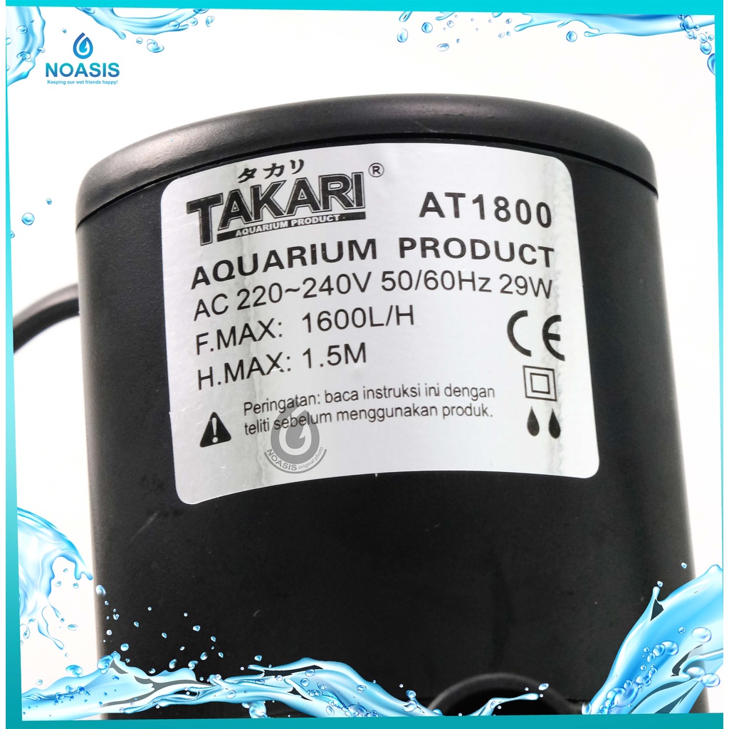 POMPA AIR POWER HEAD AQUARIUM TAKARI AT 1800 SUBMERSIBLE PUMP