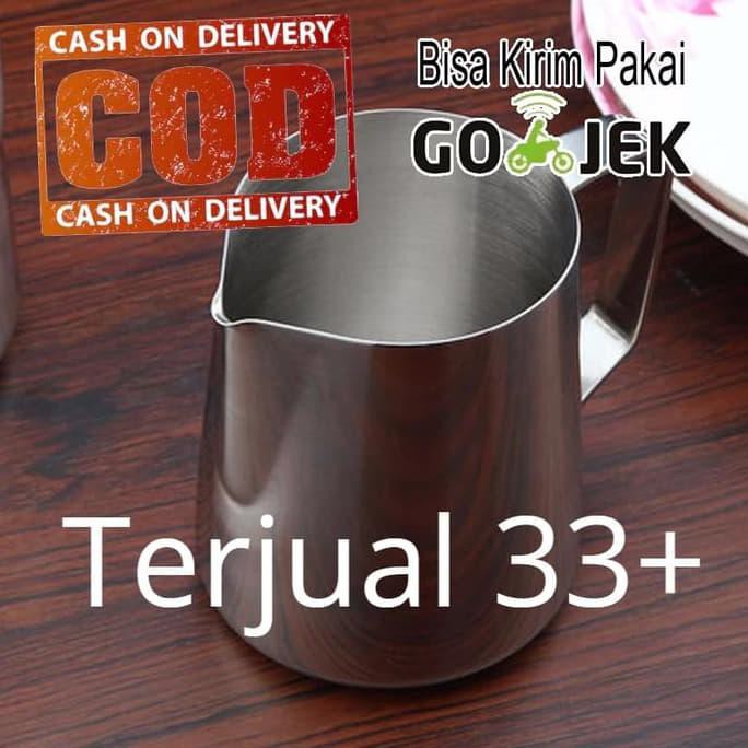 

[BAYAR DI TEMPAT] DROHOEY Gelas Pitcher Kopi Espresso Latte Art Stainless Steel 350ml {SPECIAL Kode