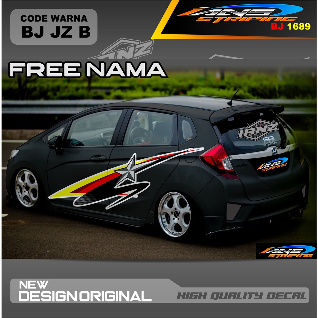 VARIASI STIKER MOBIL HONDA JAZZ / DECAL STICKER MOBIL / STIKER MOBIL / STIKER MOBIL BRIO, HONDA JAZZ, AGYA, AYLA