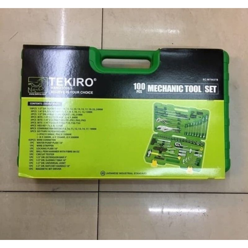 TEKIRO Mekanik Tools Set 100 Pcs Toolkit Original