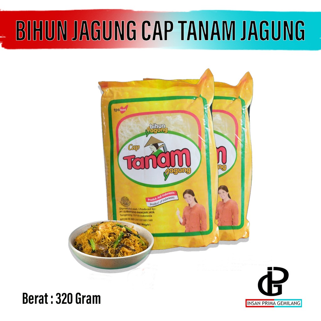 

Bihun Jagung 320gr CAP TANAM JAGUNG 4 Keping