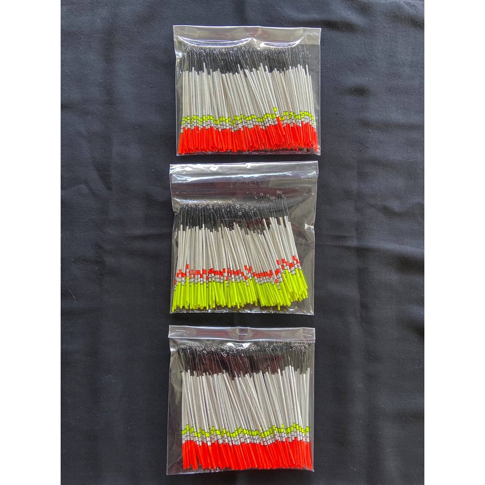 Pelampung Bulu Merak Batang Kurus 10 cm / Pelampung Bulu Merak Lidi