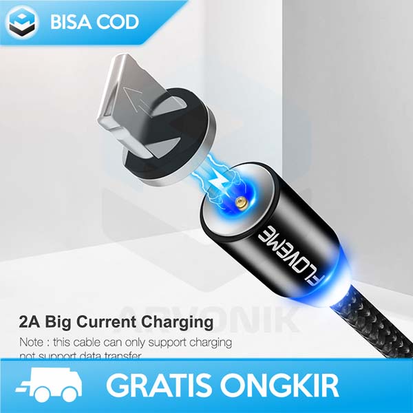 MAGNETIC KABEL DATA CHARGER MICRO USB TYPE C FLOVEME SMARTPHONE ORI