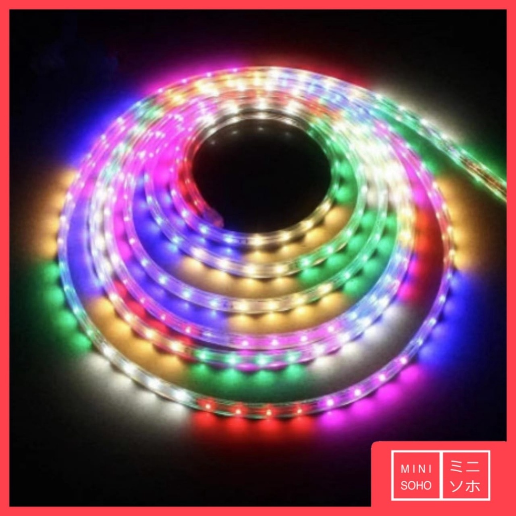 Lampu LED Strip Selang 3528 2835 10M METER 220v 5050 Outdoor RGB