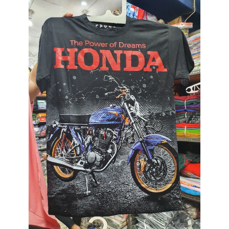 KAOS MOTOR HONDA CB HITAM COMBED