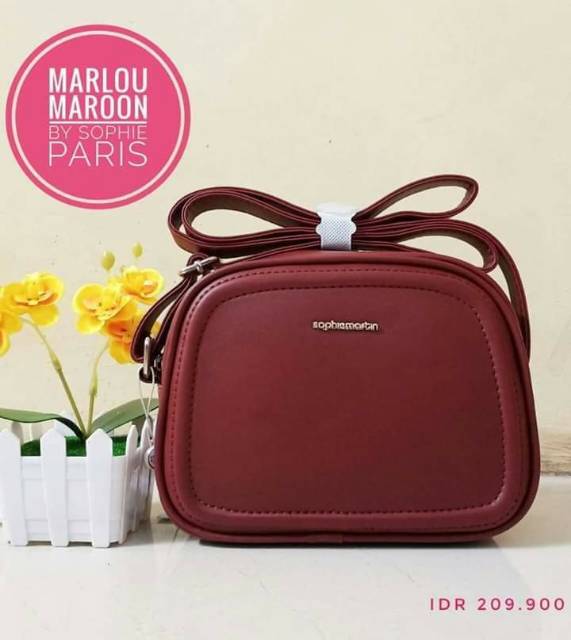 TAS MARLOUE / MACHIA : MAROON / PINK / BROWN : SOPHIE MARTIN PARIS PROMO SELEMPANG