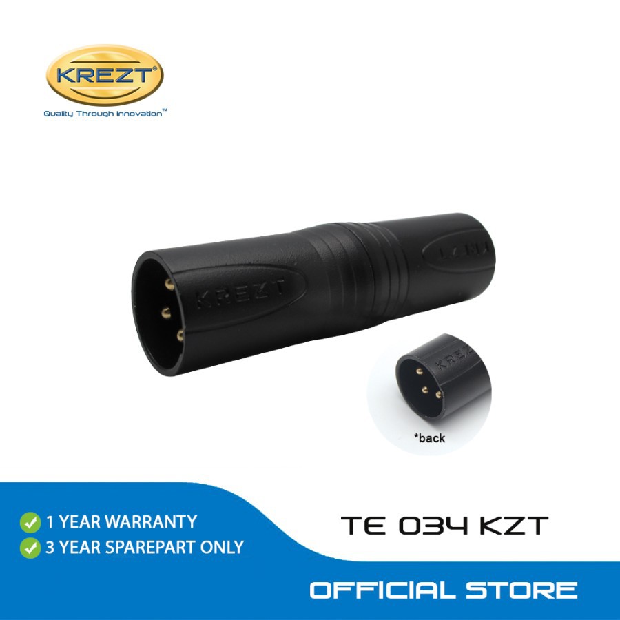 KREZT AUDIO XLR ADAPTOR TE 034 MALE TO MALE