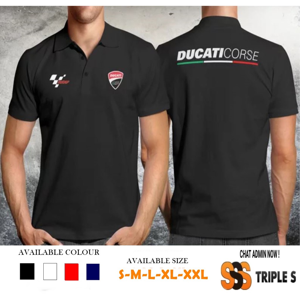 POLO SHIRT DUCATI CORSE MOTOGP KAOS KERAH MOTOGP RACING