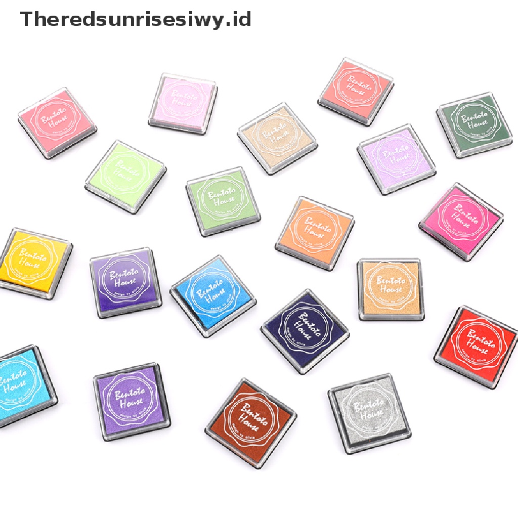 20pcs Bantalan Tinta Stempel Aneka Warna Untuk Kerajinan Scrapbook