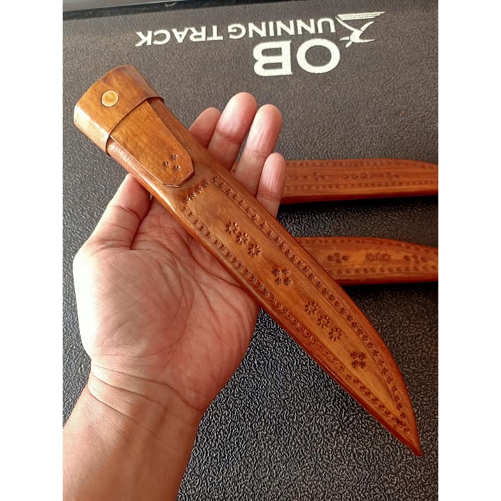 Sarung Pisau Kulit Sapi Asli Model Cap Garpu