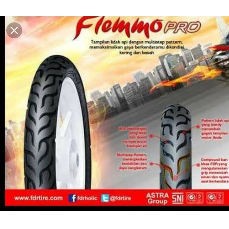 Paket ban tubles fdr flemmo pro 70/90 + 80/90.17 free pentil