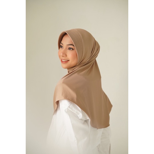 Gadis Khimar (khimar sport) Daily khimar jersey PROMO 100k dapat 3pcs-Gadis Khaki