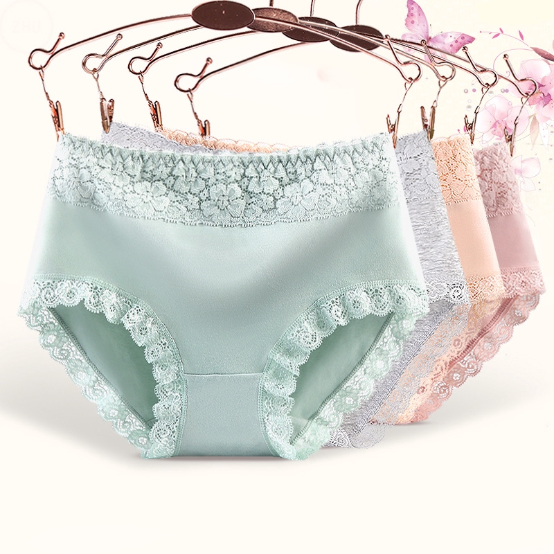 100 Katun Panty Lace Underwear Ukuran Besar Seksi Renda 