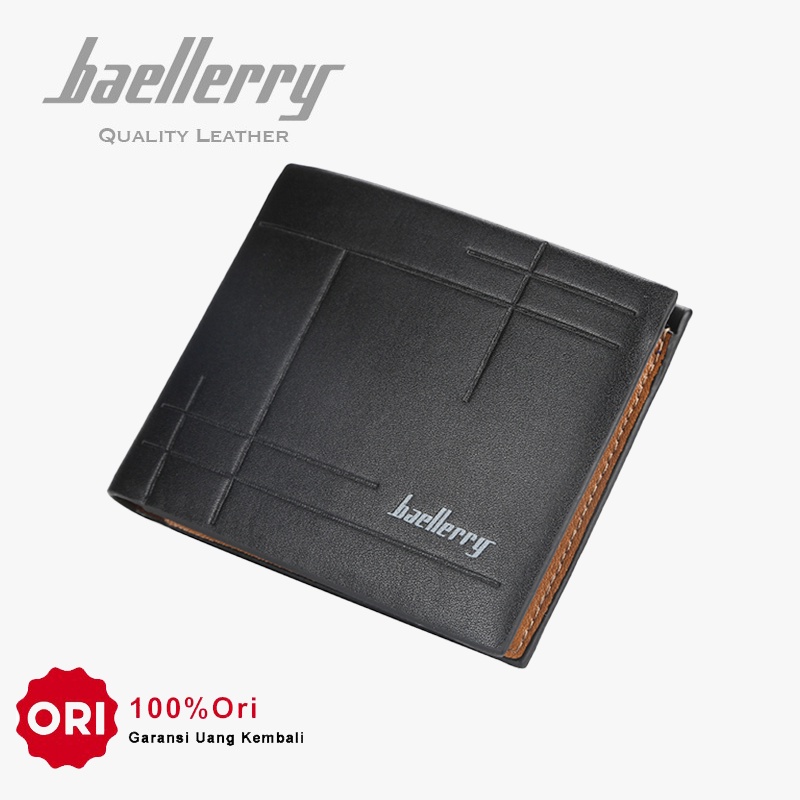 BAELLERRY D0032 Dompet Pria Bahan Kulit PU Leather Premium WATCHKITE WKOS