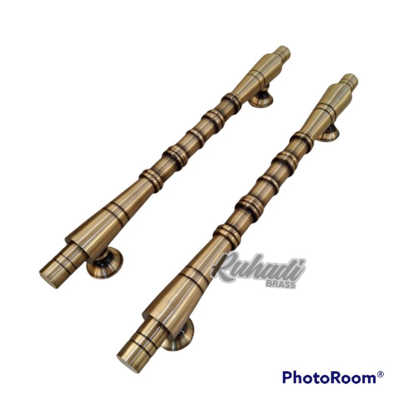 Gagang Pintu Rumah / Handle Pintu Rumah Kuningan Motif Bambu 60cm