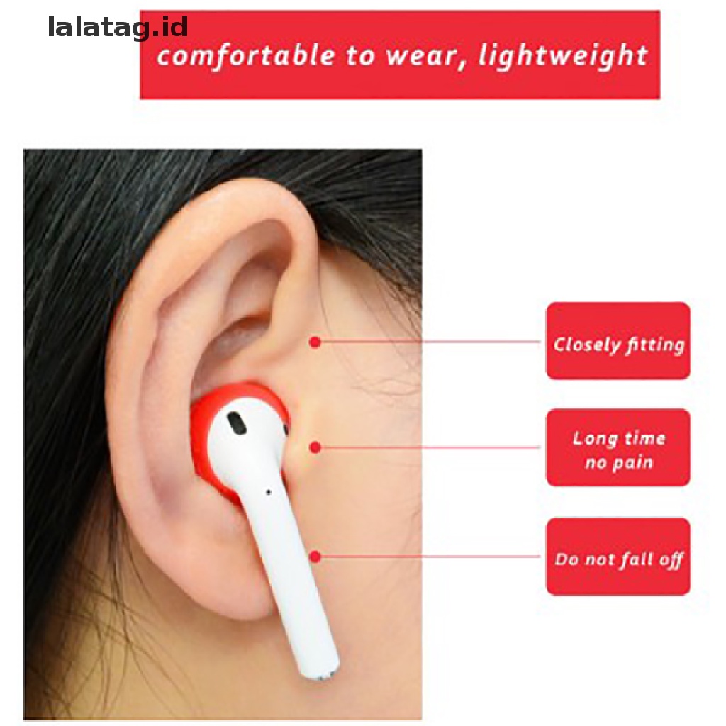 (lalatag) 2pcs / Set Pad / Bantalan Earplug Earphone Pengganti Bahan Silikon