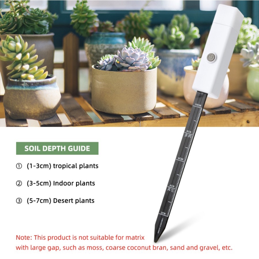 Soil Moisture Meter Sensor Monitor Tester 3-Colors Planting