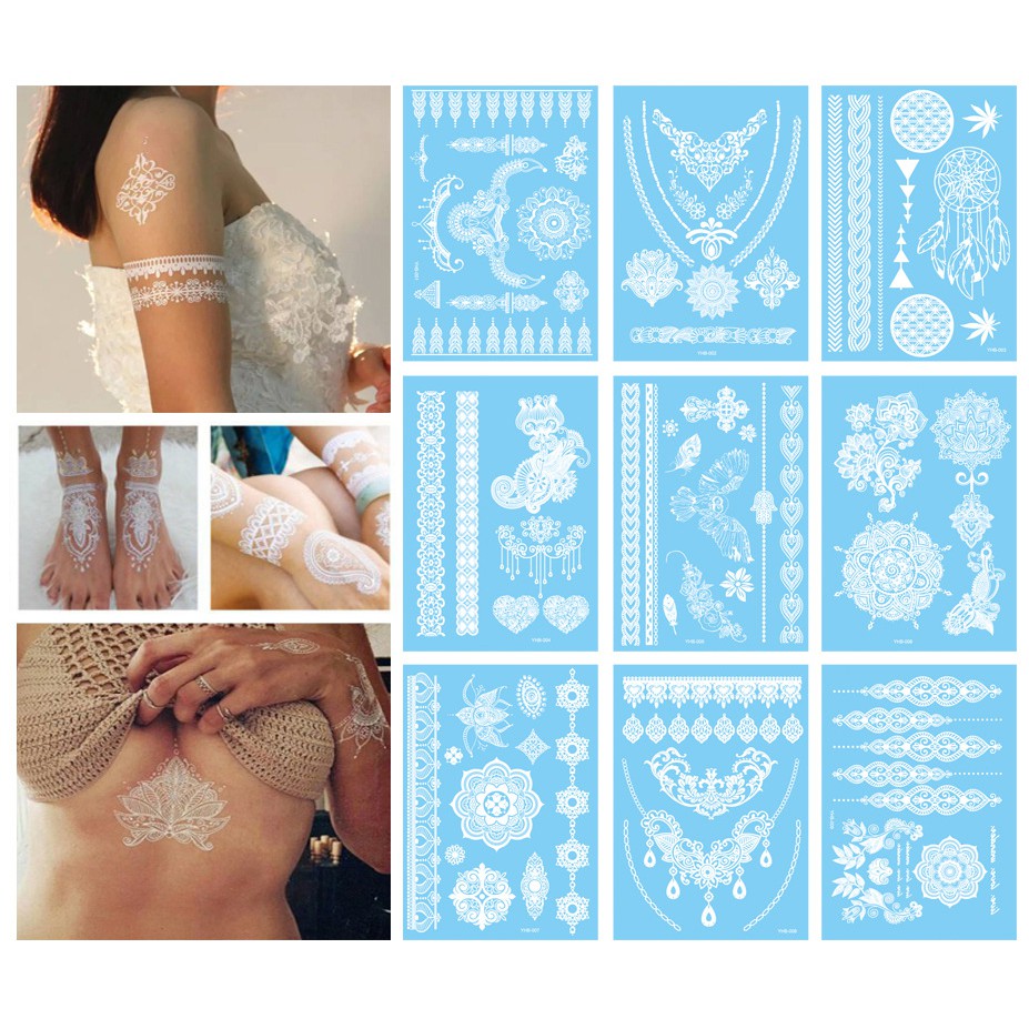 TATTOO WHITE HENNA INSTAN HENNA BROWN HENNA TATO HENNA TEMPORER KODE W