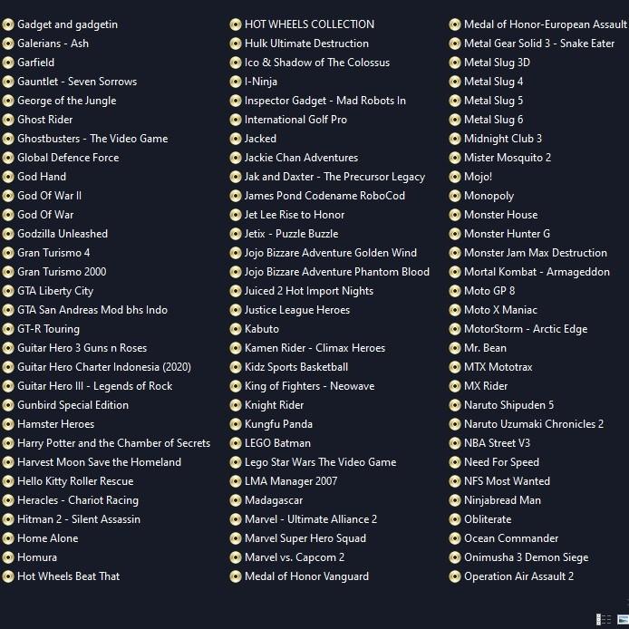 Flashdisk PS2 full game