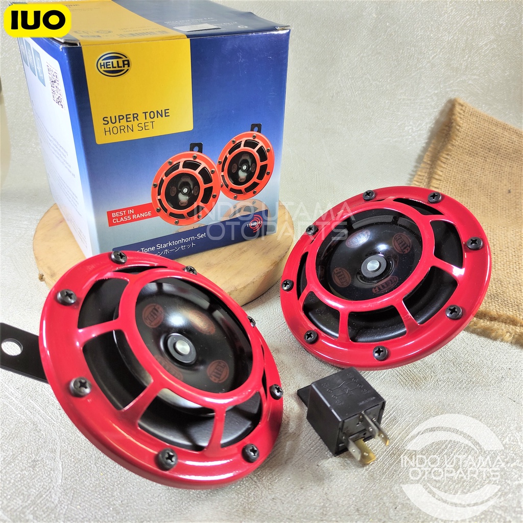 Horn HELLA Supertone Set Klakson HELLA 12V Red Universal