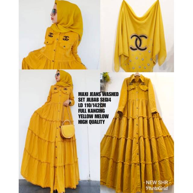 Gamis jeans wash ORI SHR