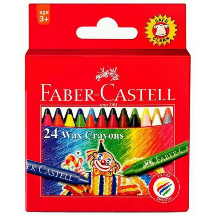 

Hadir Wax Crayon Merek : Faber Castel (Original) Isi : 24 Warna Bergaransi