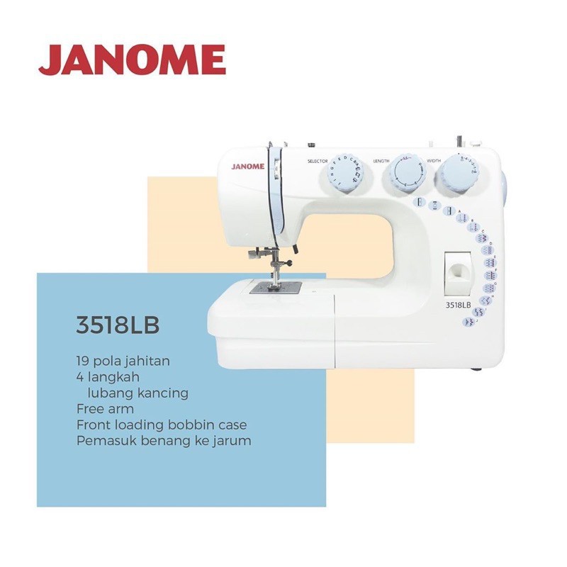 mesin jahit portable janome 3518LB