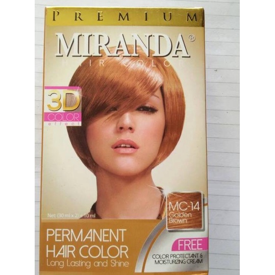 ✼ Premium Miranda Hair Color Golden Brown 3D / cat pewarna rambut coklat ℗