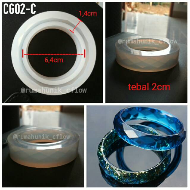 Cetakan gelang besar cetakan resin cetakan orgonite silicone mold cetakan kerajinan tangan diy