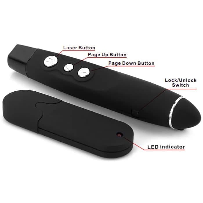 PRESENTER LASER POINTER WIRELESS PP1000 PP 1000 MULTIMEDIA MURAH MERAH