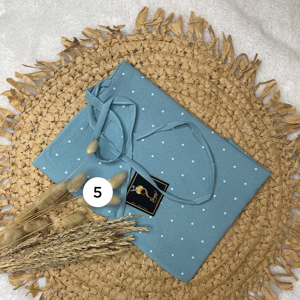 Bugis Hijab - Bergo Maryam Motif Polkadot - Ukuran L - Bergo Instan-5. Tosca