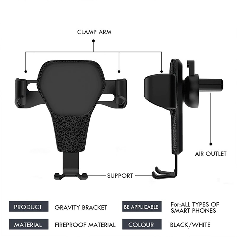 YC01 Car holder car mount AC MOBIL dudukan penyangga HP Strong Gravity Phone Holder air vent