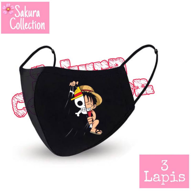 Masker Kain 3 Lapis /Scuba / Earloop - One Piece