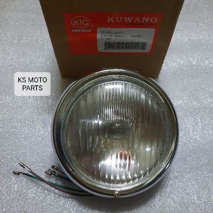 REFEKTOR LAMPU DEPAN HONDA C70 (KOMPLIT, FITING, BOHLAMP DAN LAMPU SENJA) KIC