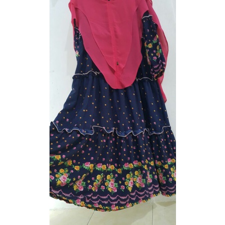 pl set gamis/dress khimar/hijab syari preloved/second/bekas original branded by extu