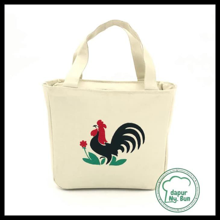 Termurah Tas Kanvas Motif Ayam Jago / Tote Bag Kanvas Ayam Jago